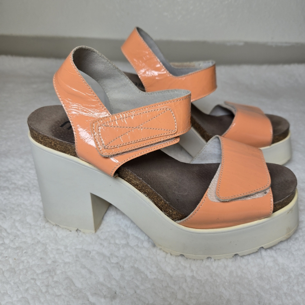 Miista Chunky High Heel Sandals Platform Shoes Womens Size 40 (US 9.5) Orange - Picture 2 of 5